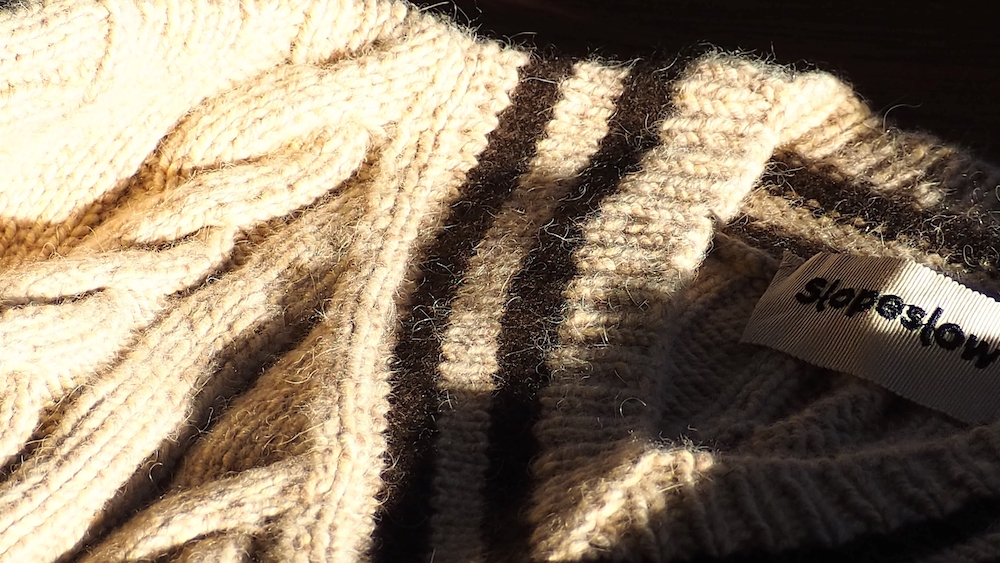 camel cashmere cable knit